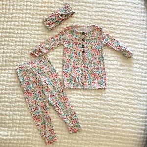 Lou Lou and Company Millie Top + Bottom + Twist Headband